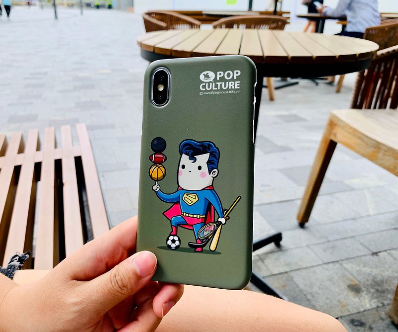 iPhone XS/X Flying Mouse Sports Superman Matte Phone Case/Case Boyfriend Gift - Phone Cases - Plastic Green