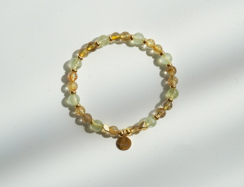 Blonde Crystal Prehnite 14KGF Bracelet - Bracelets - Crystal Multicolor