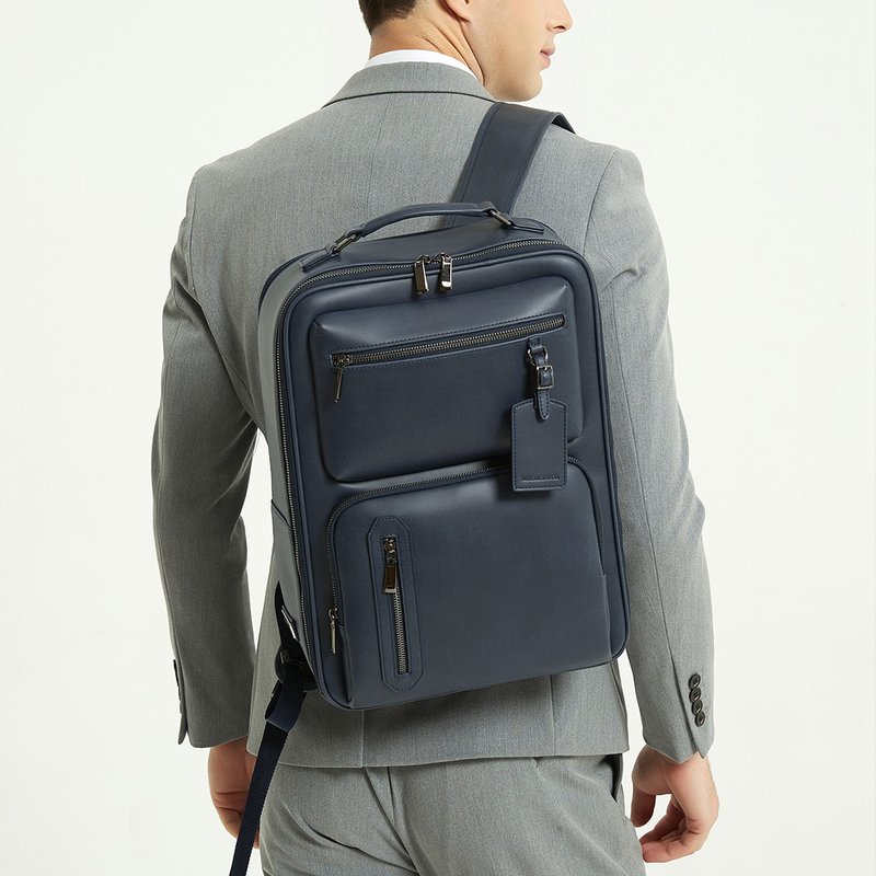 Maverick & Co. - Navy Explorer Light Backpack Plus - กระเป๋าเป้สะพายหลัง - หนังเทียม สีน้ำเงิน