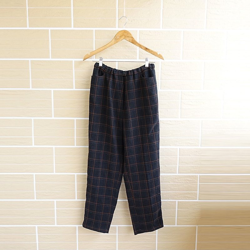 │Slowly │ simple checkered - ancient pants │ vintage. Retro - Women's Pants - Other Materials Multicolor