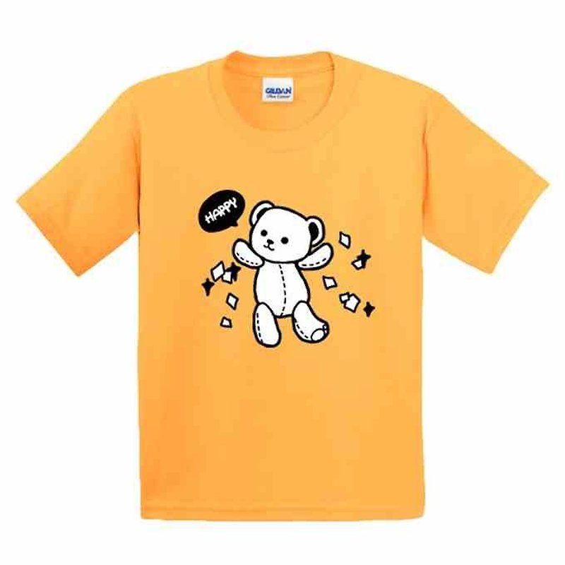 彩繪T恤 | 快樂熊 | 美國棉T恤 | 童裝 | 親子裝 | 禮物 |手繪 | 黃色 - 其他 - 棉．麻 