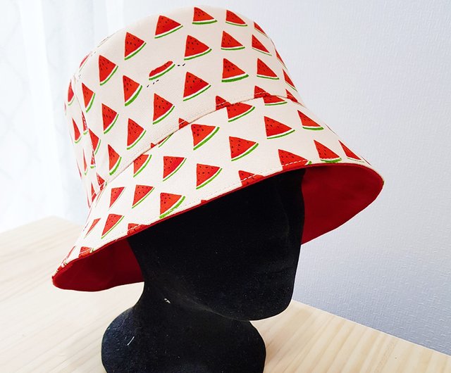 Red and White Polka Dot Bucket Fisherman Hat Sun Protection Hat