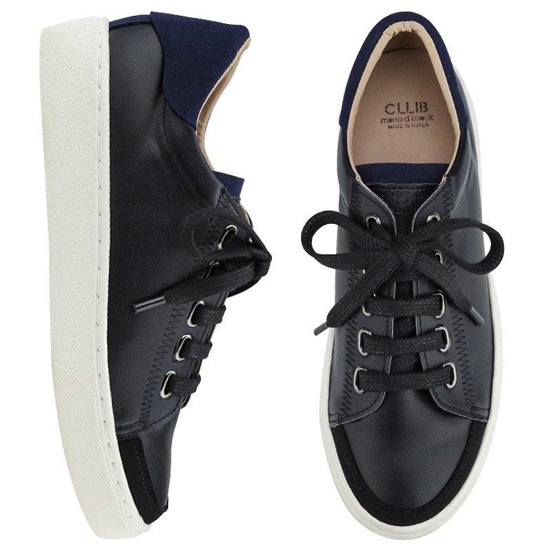 PRE-ORDER – SPUR NOTT_RET SNEAKERS LS4351 BLACK - Women's Running Shoes - Genuine Leather Black