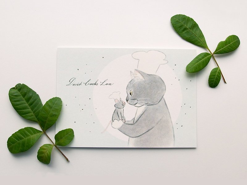 Postcard-Cat Chef of Mouse Chef - Cards & Postcards - Paper White