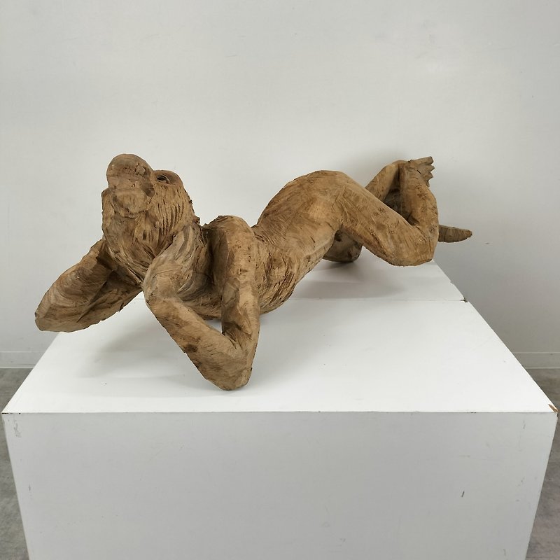 木彫りの像 - その他 - 木製 ブラウン