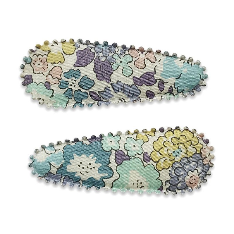 Australian Josie Joan's handmade floral fabric hair clip (L) - Suzanne - เครื่องประดับผม - ผ้าฝ้าย/ผ้าลินิน 