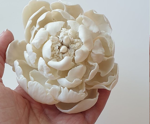 磁器の花磁器牡丹磁器彫刻彫刻花ハンドモルディ - ショップ Snow