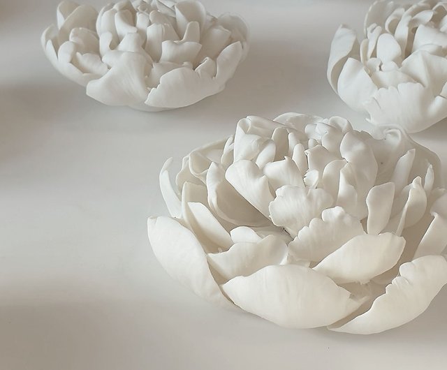 磁器の花磁器牡丹磁器彫刻彫刻花ハンドモルディ - ショップ Snow