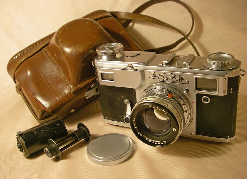 KIEV-2 A KIEV-II camera JUPITER-8 50mm f2 50mm lens w CASE Contax RF Sonnar copy - กล้อง - วัสดุอื่นๆ 