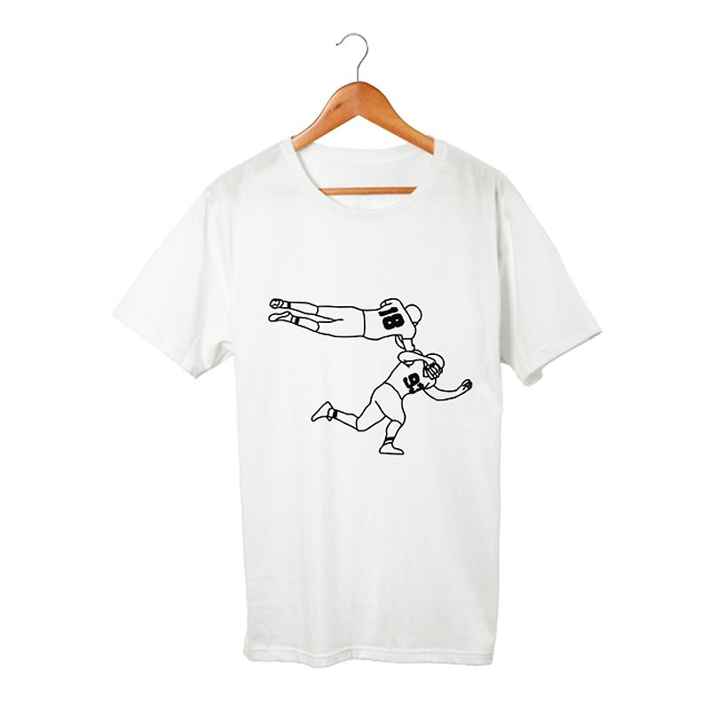 American Football T-shirt - Men's T-Shirts & Tops - Cotton & Hemp White