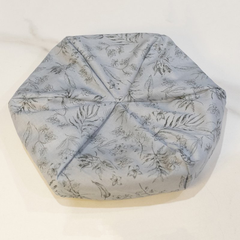 浮夢花海 灰藍 日本進口純棉布料 手工貝蕾帽 貝雷帽 - 帽子 - 棉．麻 藍色