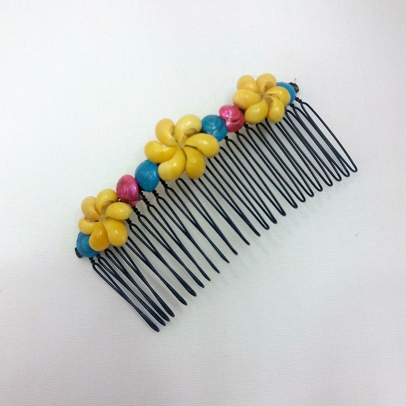[HSOC Haibei original] Handmade ‧ shell decoration ‧ hair comb - เครื่องประดับผม - พลาสติก หลากหลายสี