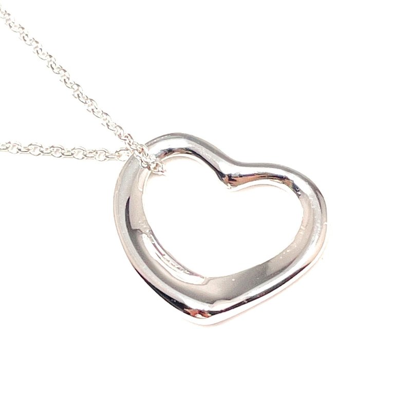 【日本直送 中古美品】ティファニー TIFFANY&Co. ネックレス オープンハート エルサペレッティ シルバー925 新品仕上げ済み - 項鍊 - 純銀 銀色