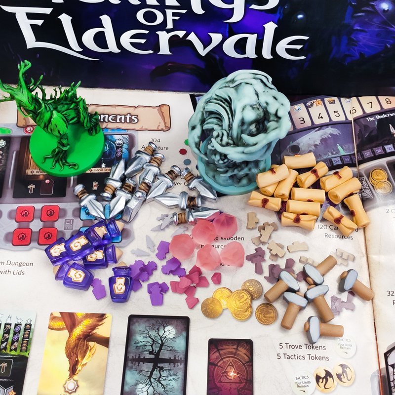 與 Dwellings of Eldervale 棋盤遊戲兼容的豪華資源代幣。 - 桌遊/卡牌 - 其他材質 