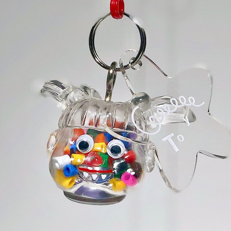 MINI EARTHLY 大地の子 Keychain (girl) - Keychains - Other Materials Transparent