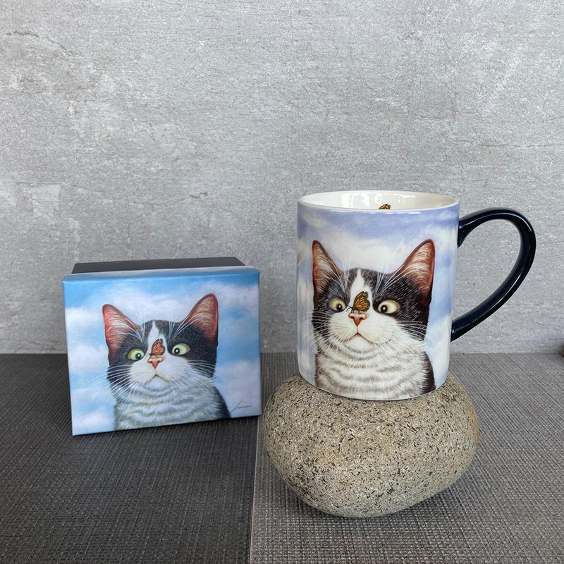 American Lang-Butterfly and Kitten-Illustrator Coffee Mug - Mugs - Pottery 