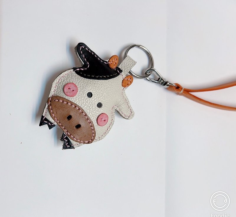 Easy Card-Mimi Cow - Charms - Genuine Leather White