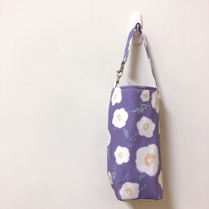 [Snowflake Pear] Lavender Handmade Beverage Bag / Small Walking Bag / Environmental Cup Bag - อื่นๆ - ผ้าฝ้าย/ผ้าลินิน หลากหลายสี