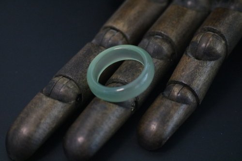 繡娘 天然東陵玉戒指男女指環戒圈木質禮盒免費刻字