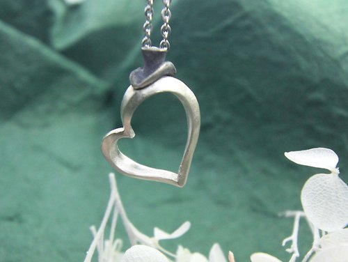 sixsensejewelry 心心系列--心形純銀頸鍊,淑女心型項鍊,