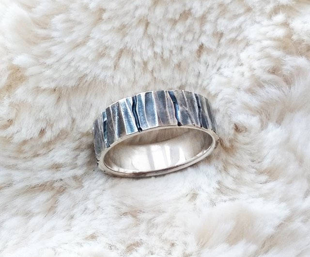 Chiseled —  Unique Mens Wedding Rings