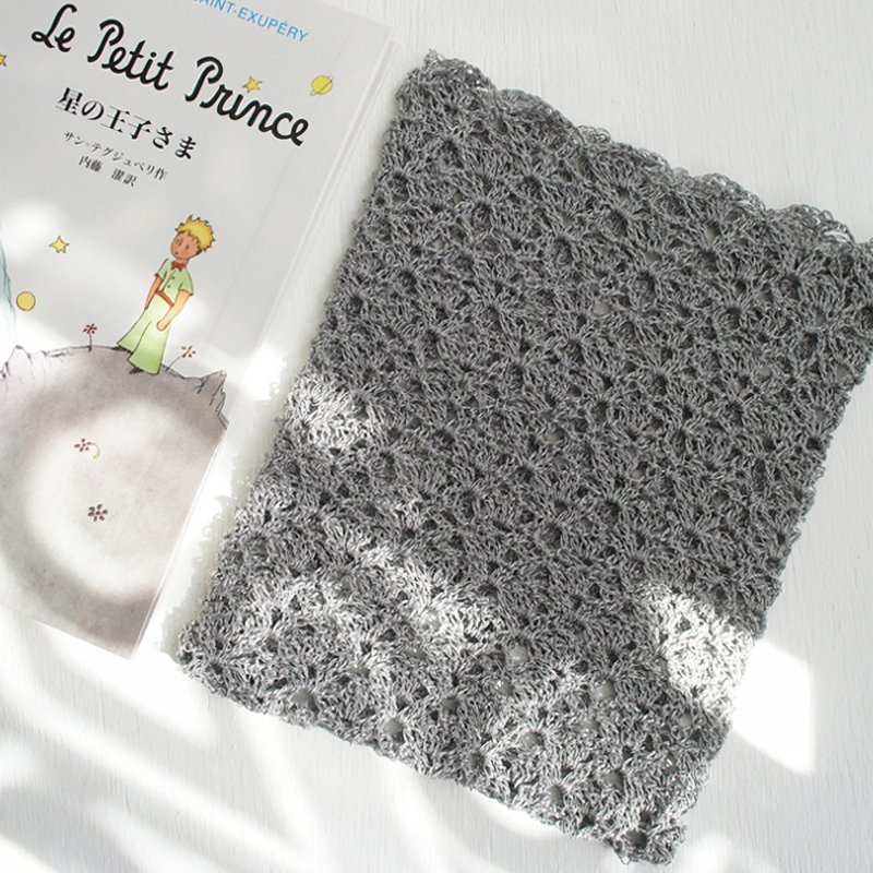 Ba-ba handmade Openwork knitted multi bag No.SB10 - 手提包/手提袋 - 其他材質 銀色