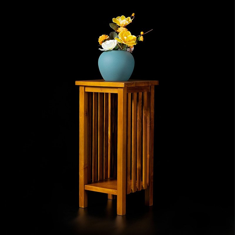 [Celebrate Forest Living] Hezhiqiu Flower Stand-Long Section/Teak Furniture/Handmade - Other Furniture - Wood Brown