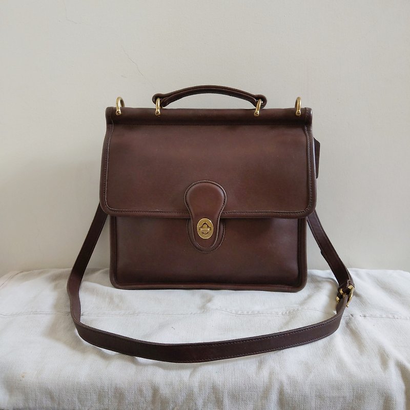Leather bag_B030 - กระเป๋าแมสเซนเจอร์ - หนังแท้ สีนำ้ตาล