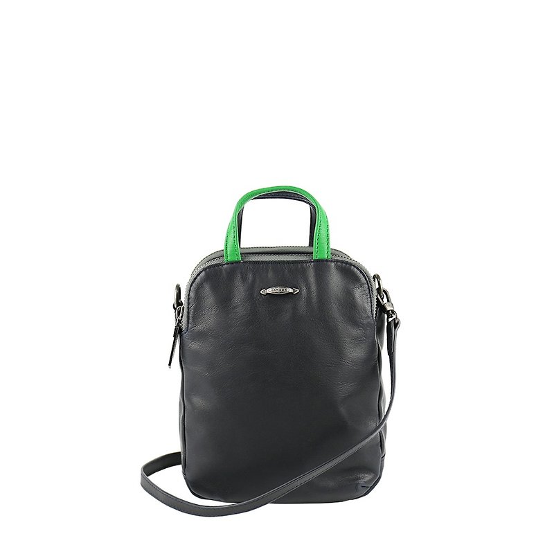 [HANDOS] Speakeasy Sheepskin Mini Shoulder Bag - Dark Blue Green (last piece) - Messenger Bags & Sling Bags - Genuine Leather 