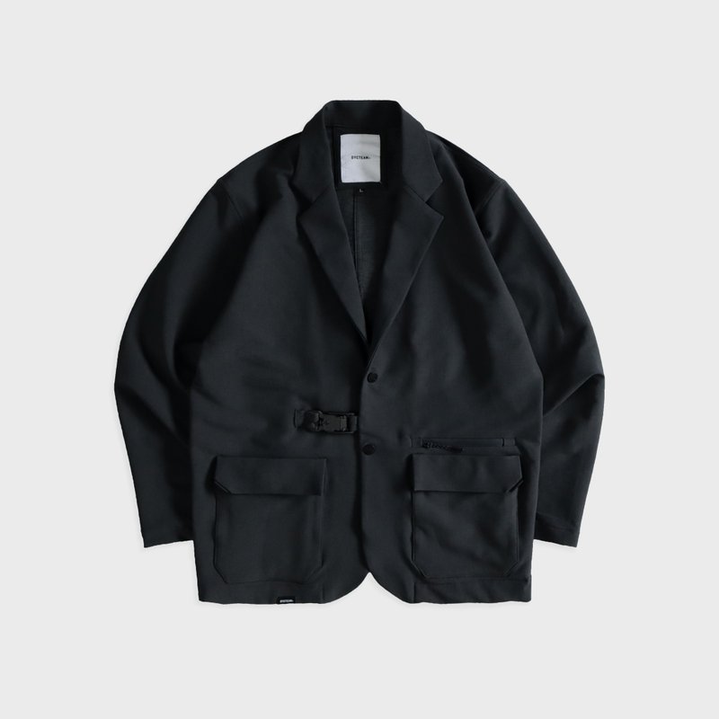 DYCTEAM - RePET Blazer (black/gray) - 男西裝外套 - 其他材質 黑色