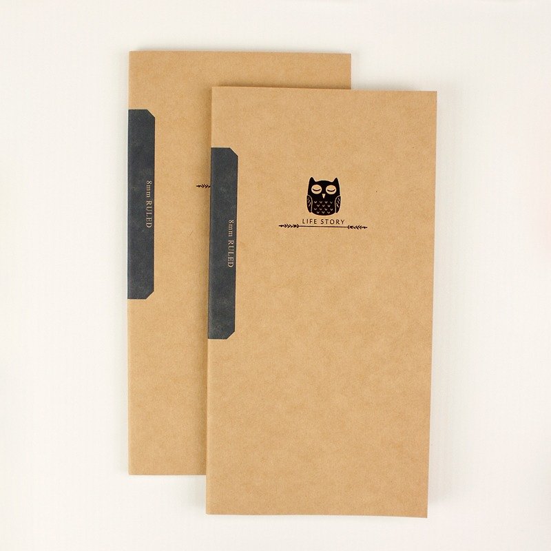 [LIFE STORY] 40K leather dash notes / handmade / Notebook / 32 - Notebooks & Journals - Paper Brown