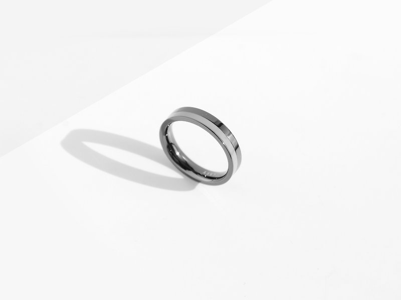 Fusion Ring | Monochrome | Engravable - แหวนทั่วไป - สแตนเลส สีเทา