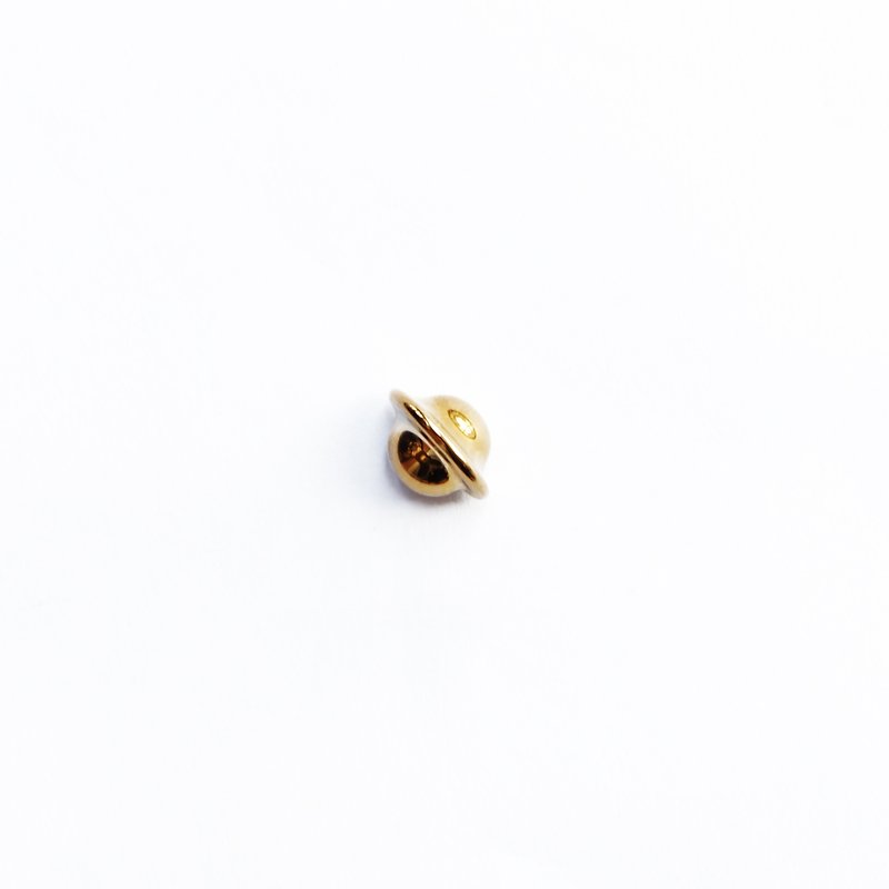 N IS FOR NEVERLAND﹣parallel world﹣golden ceramic planet 925s studs - Earrings & Clip-ons - Porcelain Gold