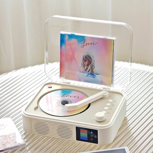 iw音蔚【當代CD播放體驗】 高音質 CD播放器 Sony機芯 雙向藍芽 (暖白/粉色/藍色)