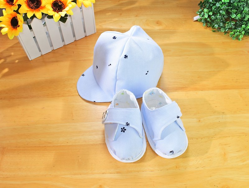 Baseball Cap Moon Gift Baby Hat + Baby Shoes - Baby Gift Sets - Cotton & Hemp 