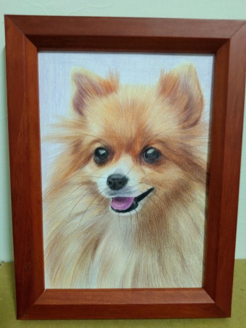チャールズ・リン・ブラッグ 犬 色鉛筆画 5号 - メルカリ