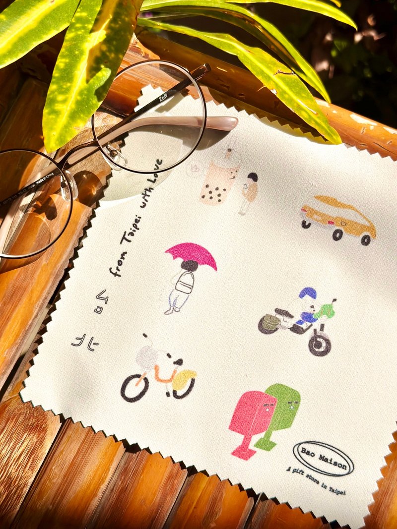 【Buy 6 get 1 free】Taipei small daily lens cleaning cloth/glasses cloth fiber cloth - กล่องแว่น - เส้นใยสังเคราะห์ 