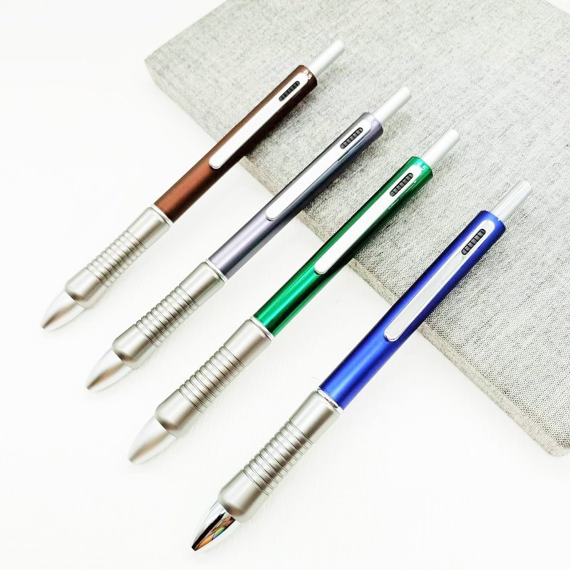 TECH automatic pencil red blue black ball pen pencil multifunctional pen jump button type - Ballpoint & Gel Pens - Other Metals 