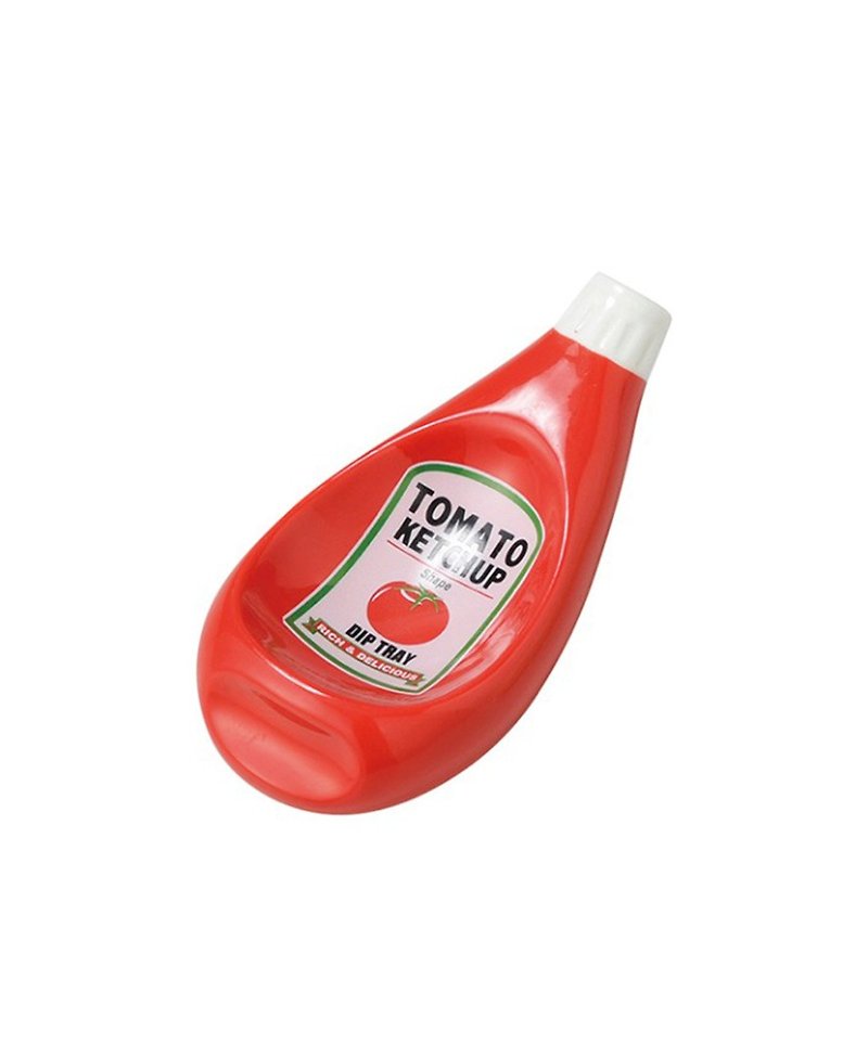 日本Magnets 可愛番茄醬罐造型 番茄醬專用陶瓷醬料盤/小盤子 - 小碟/醬油碟 - 陶 紅色