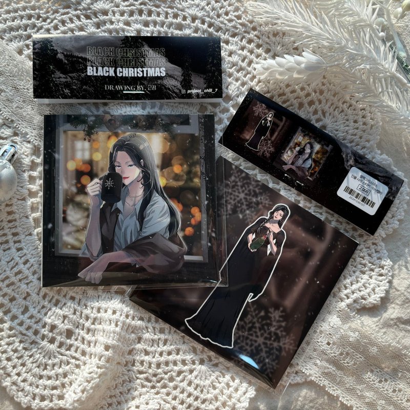 Isabela Character Square Sticker - 貼紙 - 紙 黑色