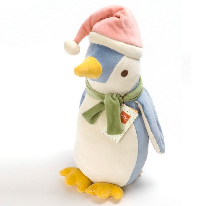 オーガニックコットンの人形（中）パフペンギンmiYim - 知育玩具・ぬいぐるみ - コットン・麻 ブルー