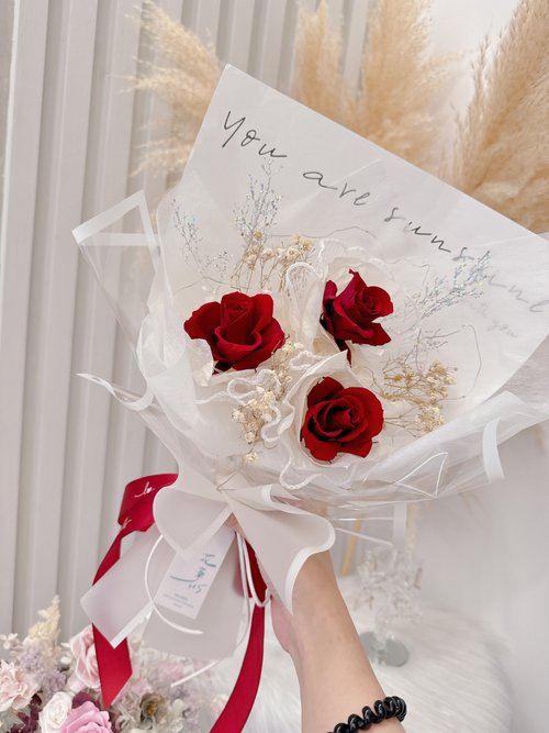 花事365｜huā shì 365 studio 【情人節特輯 - 我愛你】永生玫瑰花 花束 告白花束 情人節花束