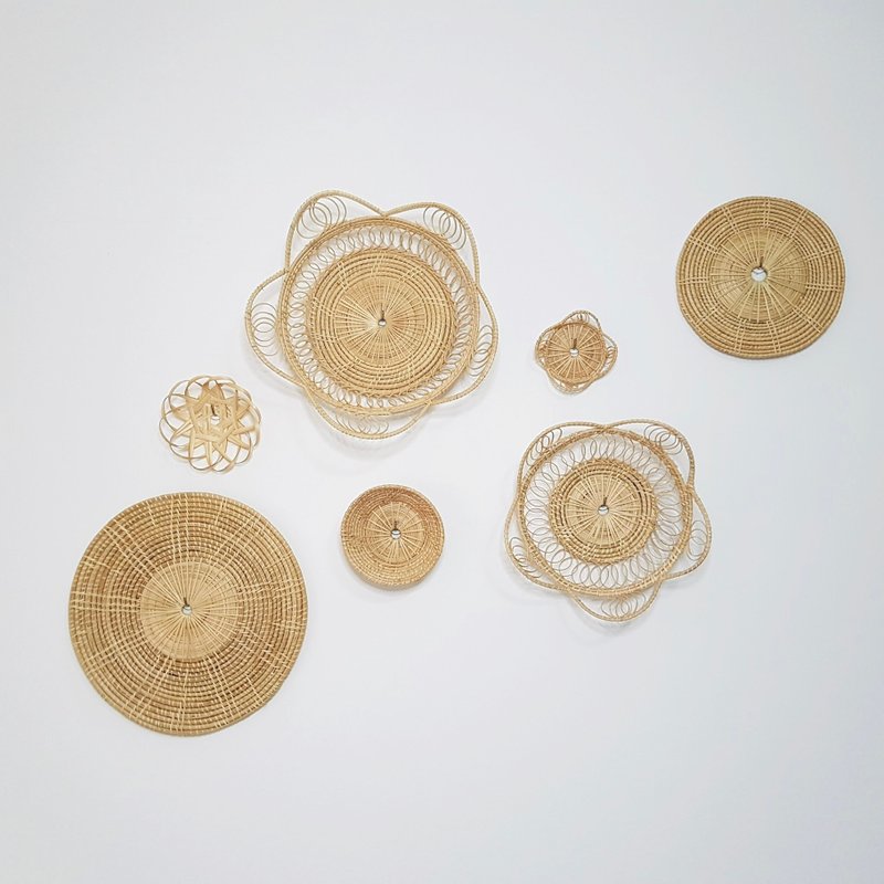 Wall Hanging Set 7pcs, Rattan Wall Hanging, Wall DecorWall Baskets, Rattan Wall - 其他 - 植物．花 