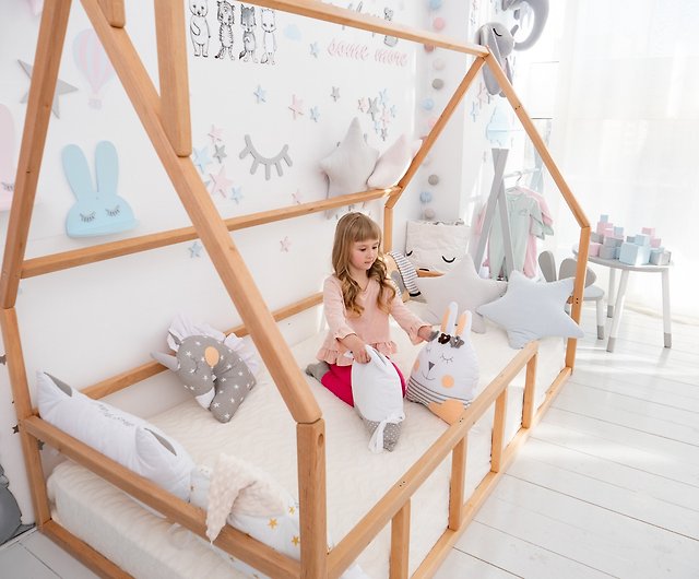 Sleeping Only Wood Montessori House Bed, Montessori Bunk Bed