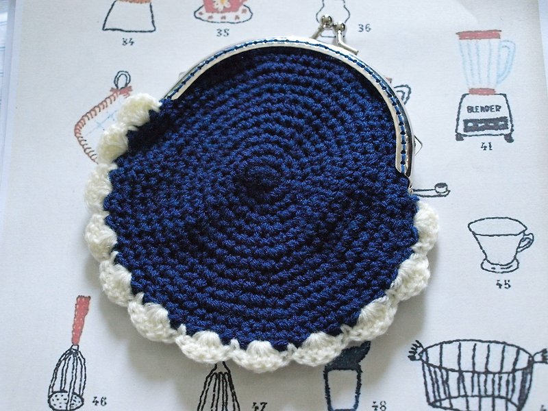 Silver Knit Bag - Wallets - Cotton & Hemp Blue