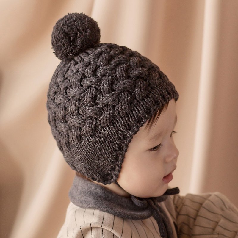 Happy Prince Korean-made Airu knitted warm baby hat, baby hat, beanie - หมวกเด็ก - ผ้าฝ้าย/ผ้าลินิน หลากหลายสี