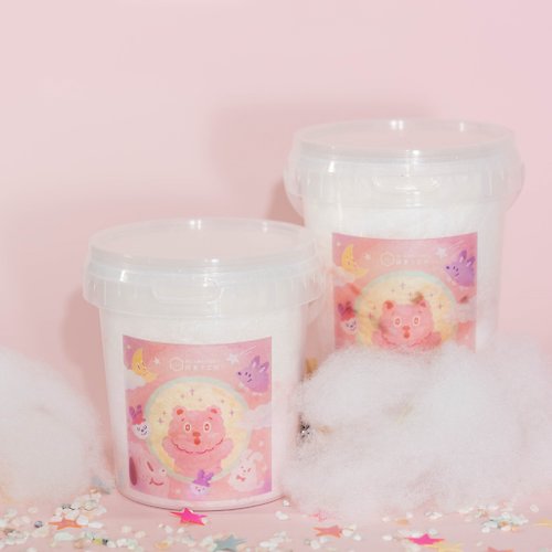 綿菓子工坊 Mianguozi Cotton Candy 【綿菓子】棉花糖桶裝 - 法式草莓雙層