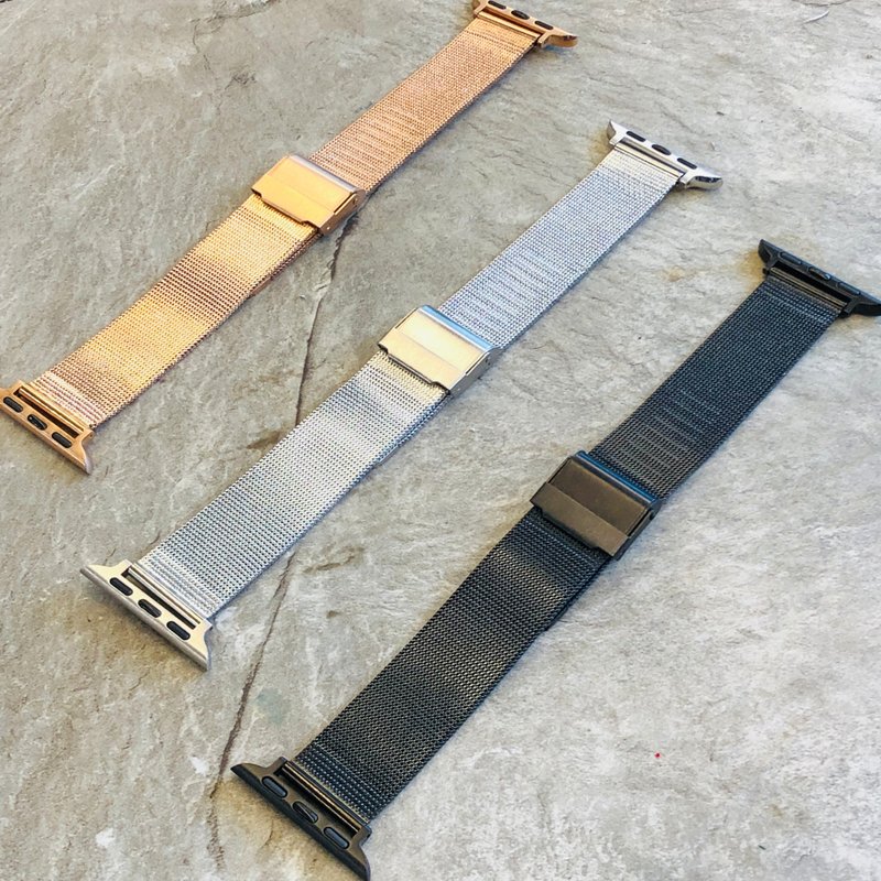 Metal Apple Watch Milan Strap/High Density Mesh - สายนาฬิกา - สแตนเลส หลากหลายสี