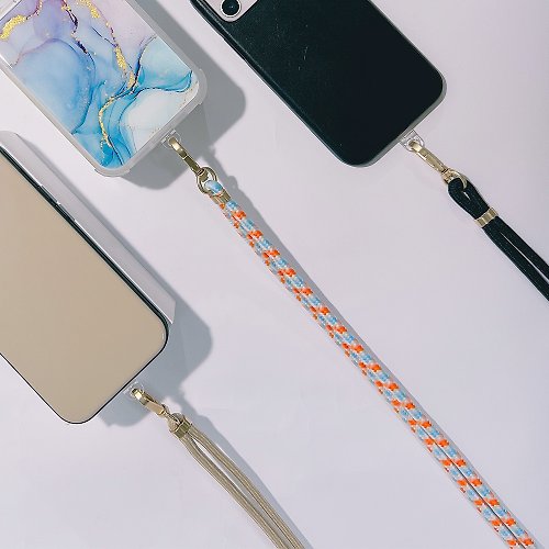 NORE Strap Mobile Phone Cord / Metal Series / Black Black + Gold Wire Mixed  Color - Shop AERILA Phone Accessories - Pinkoi