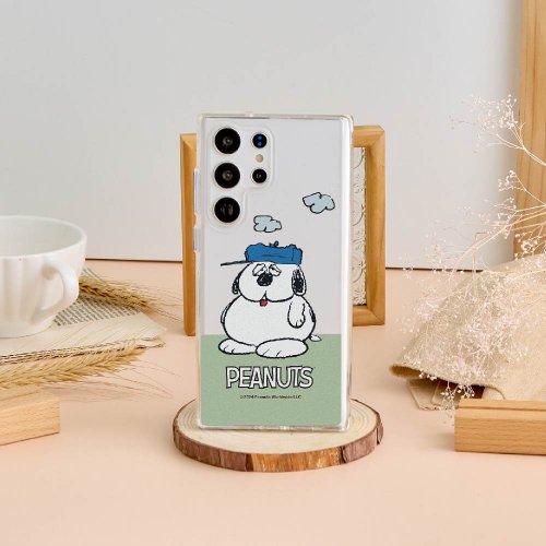 TOYSELECT SNOOPY史努比草地上的歐拉夫防摔透明SAMSUNG手機殼